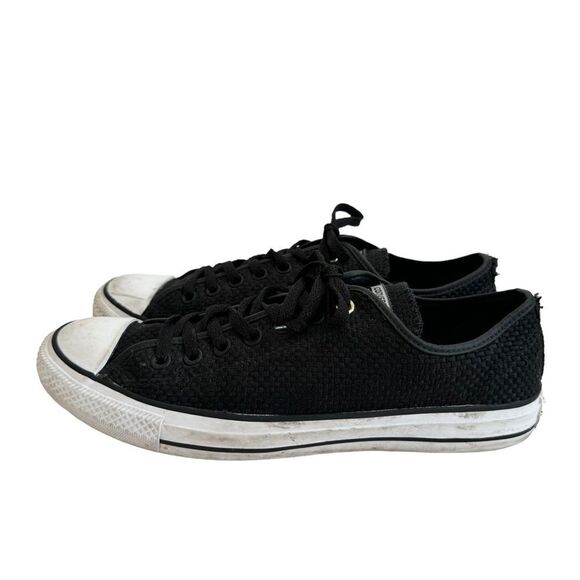 🔃Converse Men’s Black Tweed Low Top Sneakers - Picture 2 of 9